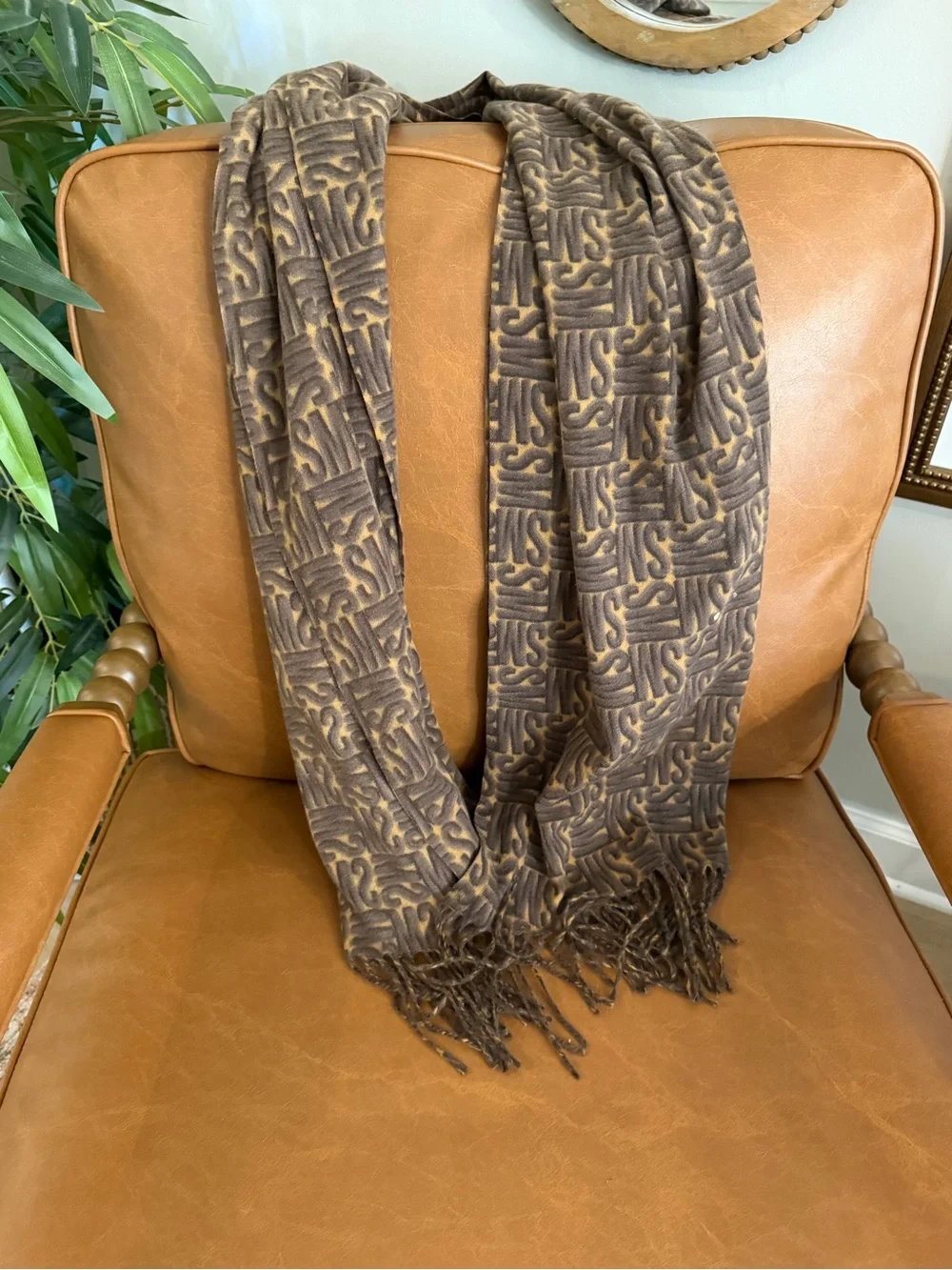 Steve Madden monogrammed scarf